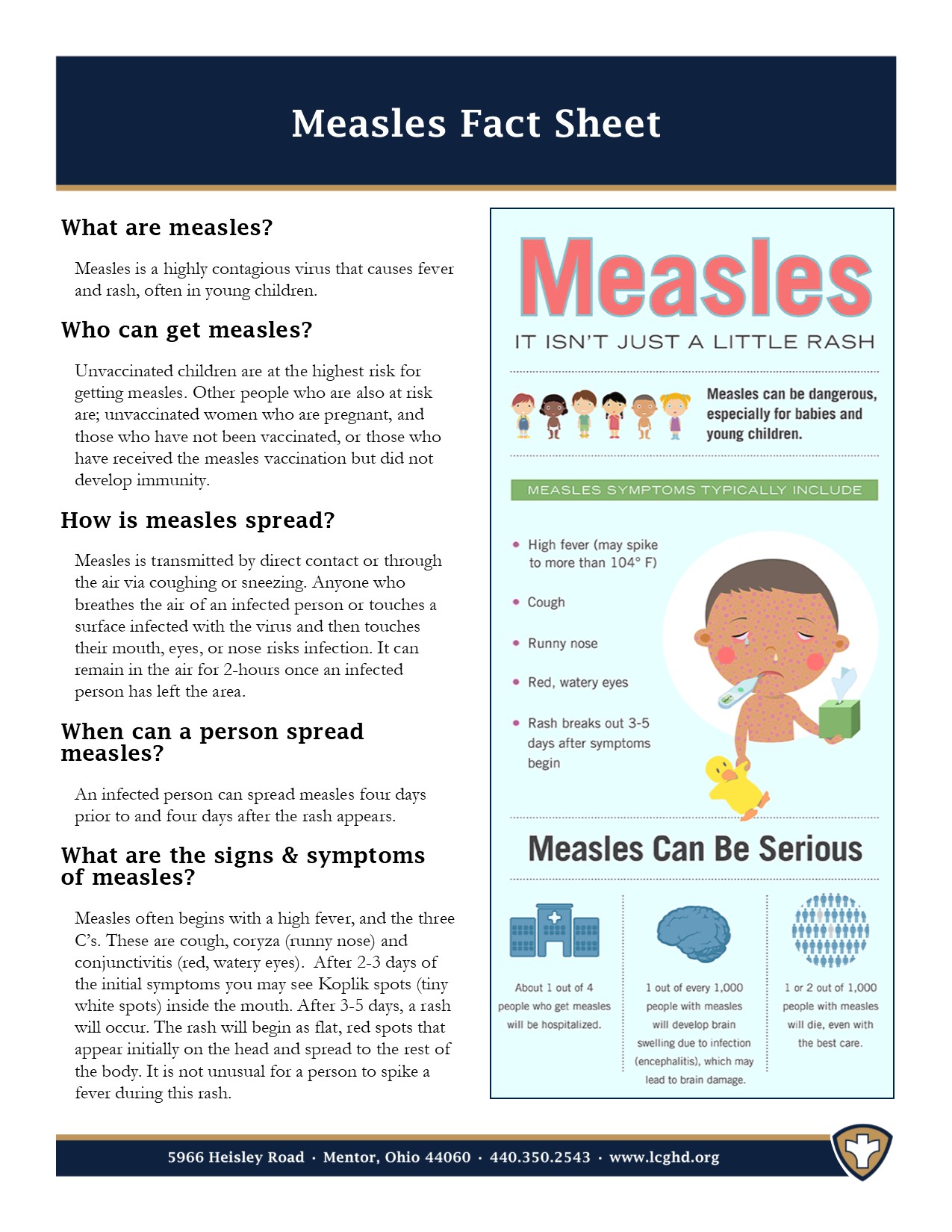 CHS_Measles Fact Sheet_Factsheet_Rev1 Thumbnail Lake County General