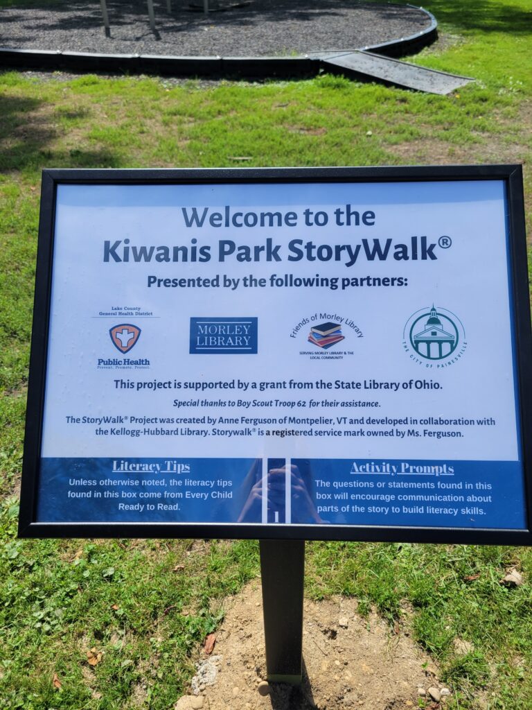 Post at Kiwanis Park StoryWalk in Painesville